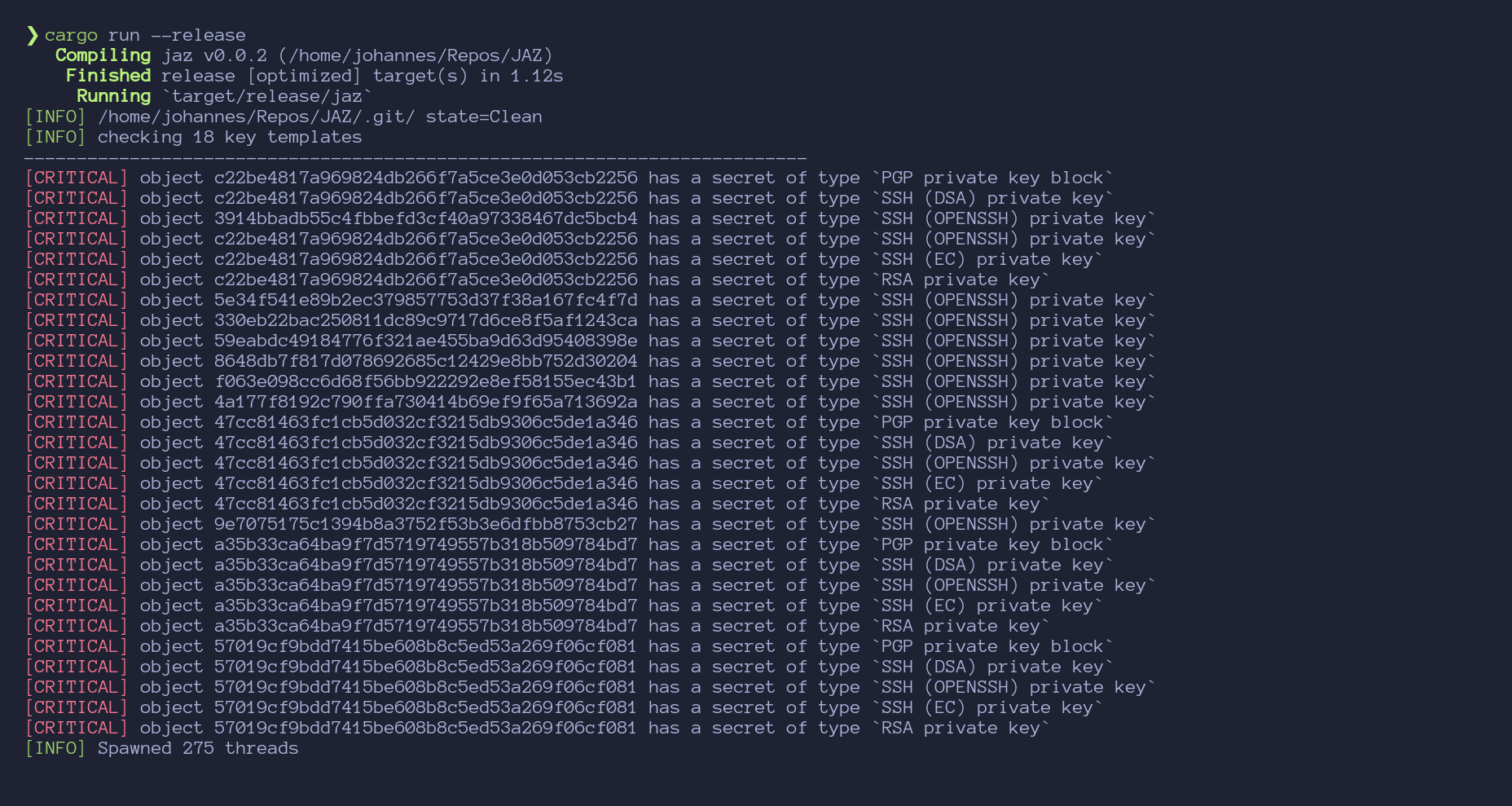 layout of how git stores objects